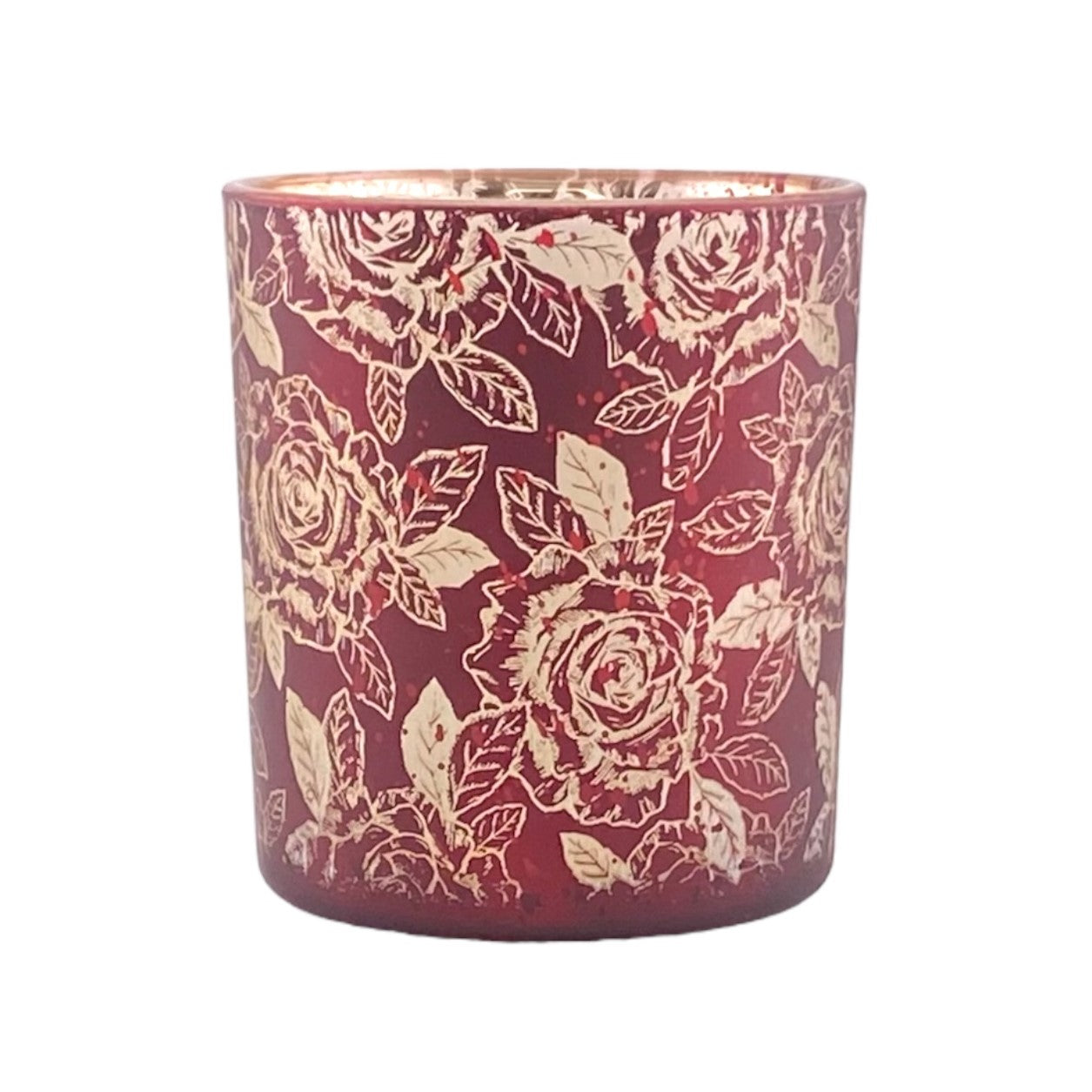 Formano Teelichthalter Rot Gold Rosen