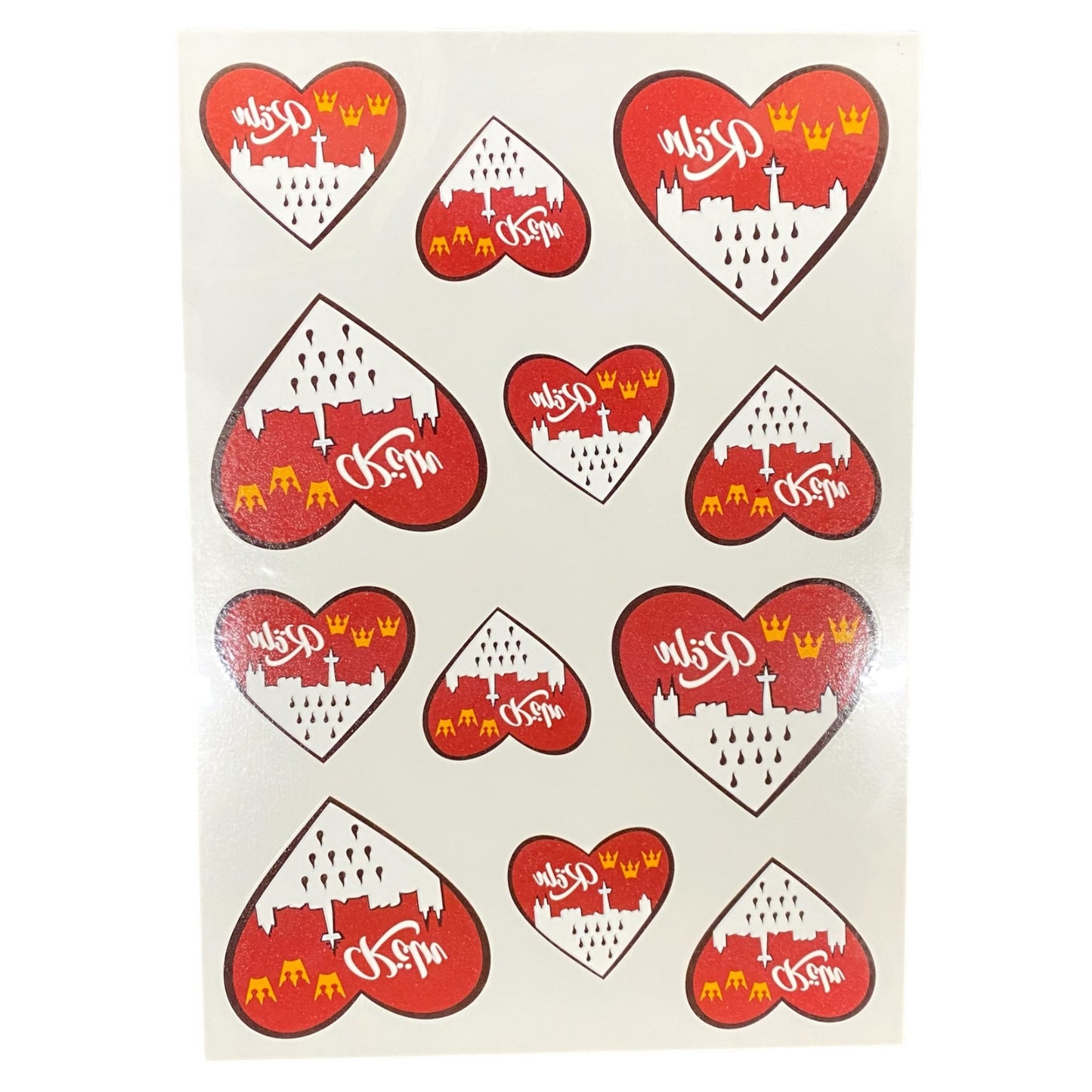 Gesichtstattoos Kölner Herzen 12 Stück