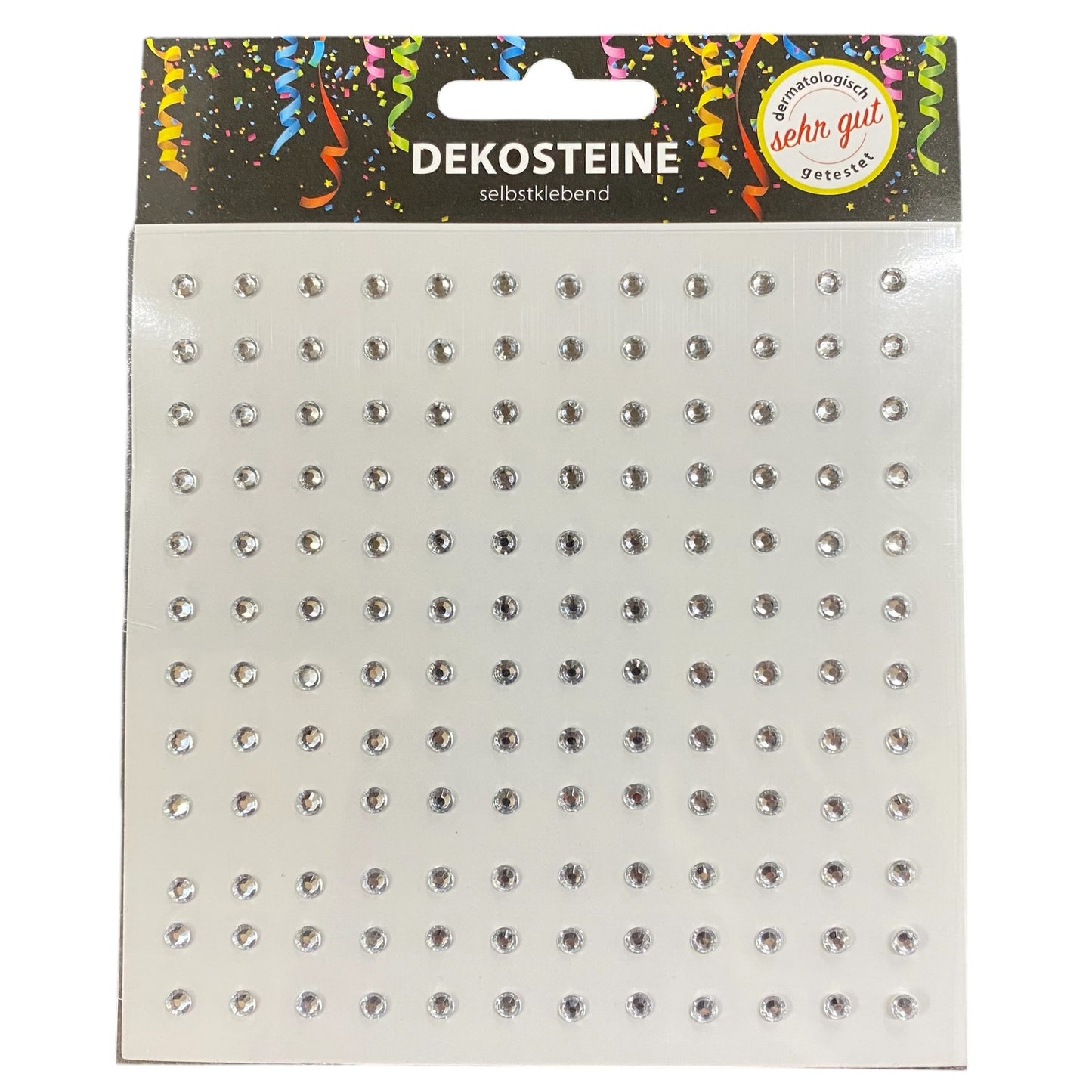 Gesichtstattoos Glitzersteine in silber