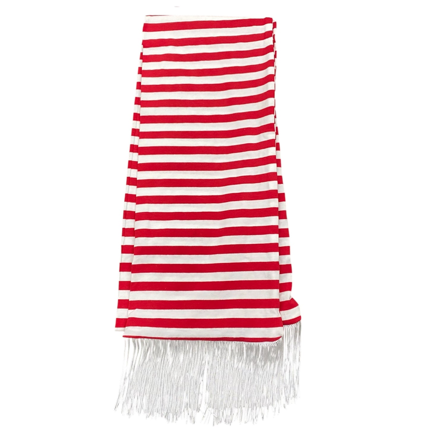 Schal mit rot weißen Streifen