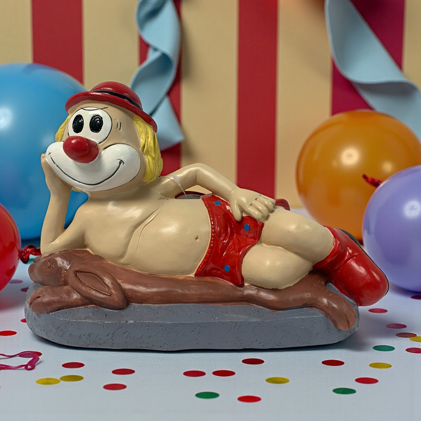 Schmitzens Karneval Deko Clown liegend Mr. Relax 30 cm