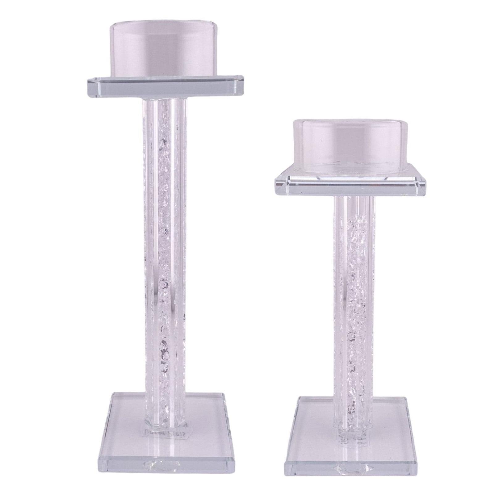 Eleganter Teelichthalter Windlicht aus Glas Dekoration – Funkelherz