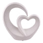 Weiße Herz Dekoration vor weißem Hintergrund