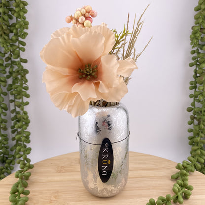 Moderne & Stilvolle Dekovase Blumenvase Silber Deko – Funkelherz