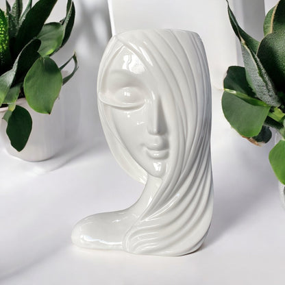Formano Deko Vase Gefäß Büste Frau aus Keramik 25 cm – Funkelherz