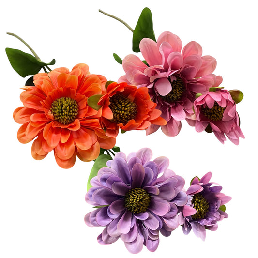 Farbenfrohe Zinnien Blumen Künstlich von Formano in Orange, Rosa und Lila