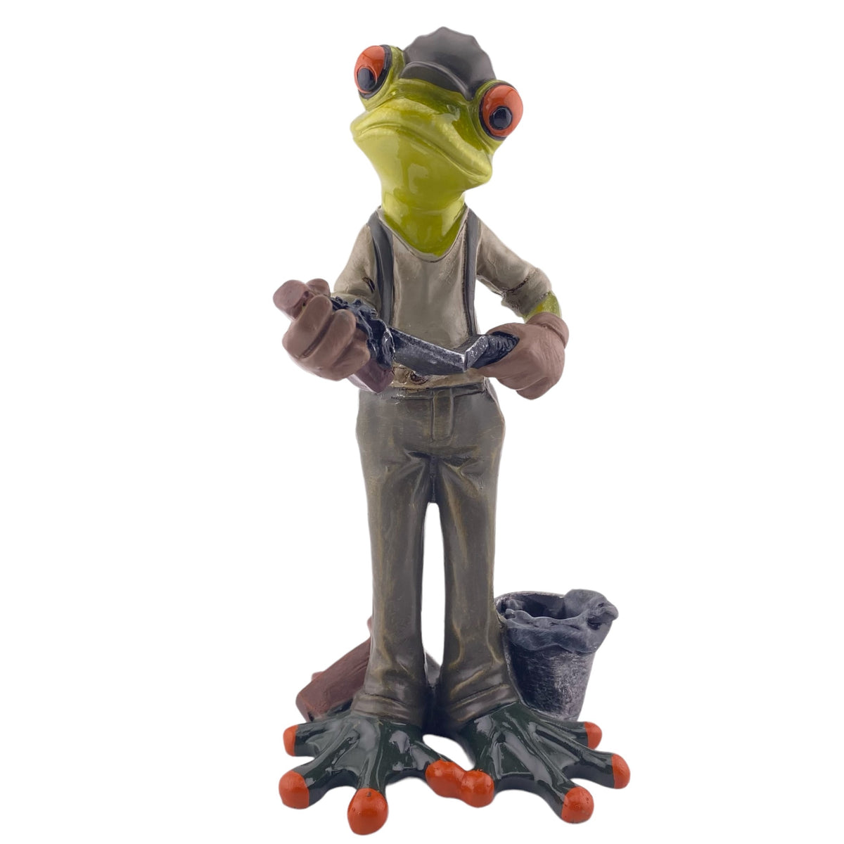 Harze Frösche Miniaturfiguren Mit Einkaufswagen Ornament Easy Cleaning