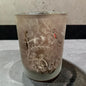 Formano Teelichtglas mit Schmetterlingen Lila Taupe 8 cm 12,5 cm