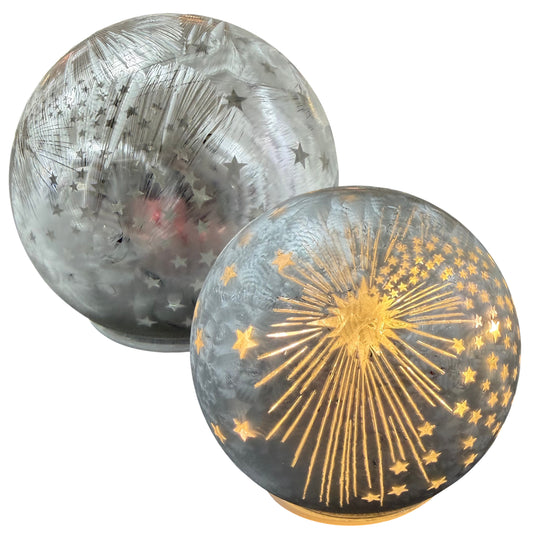 Formano LED Dekolicht Kugel Silber Glänzend 10 cm