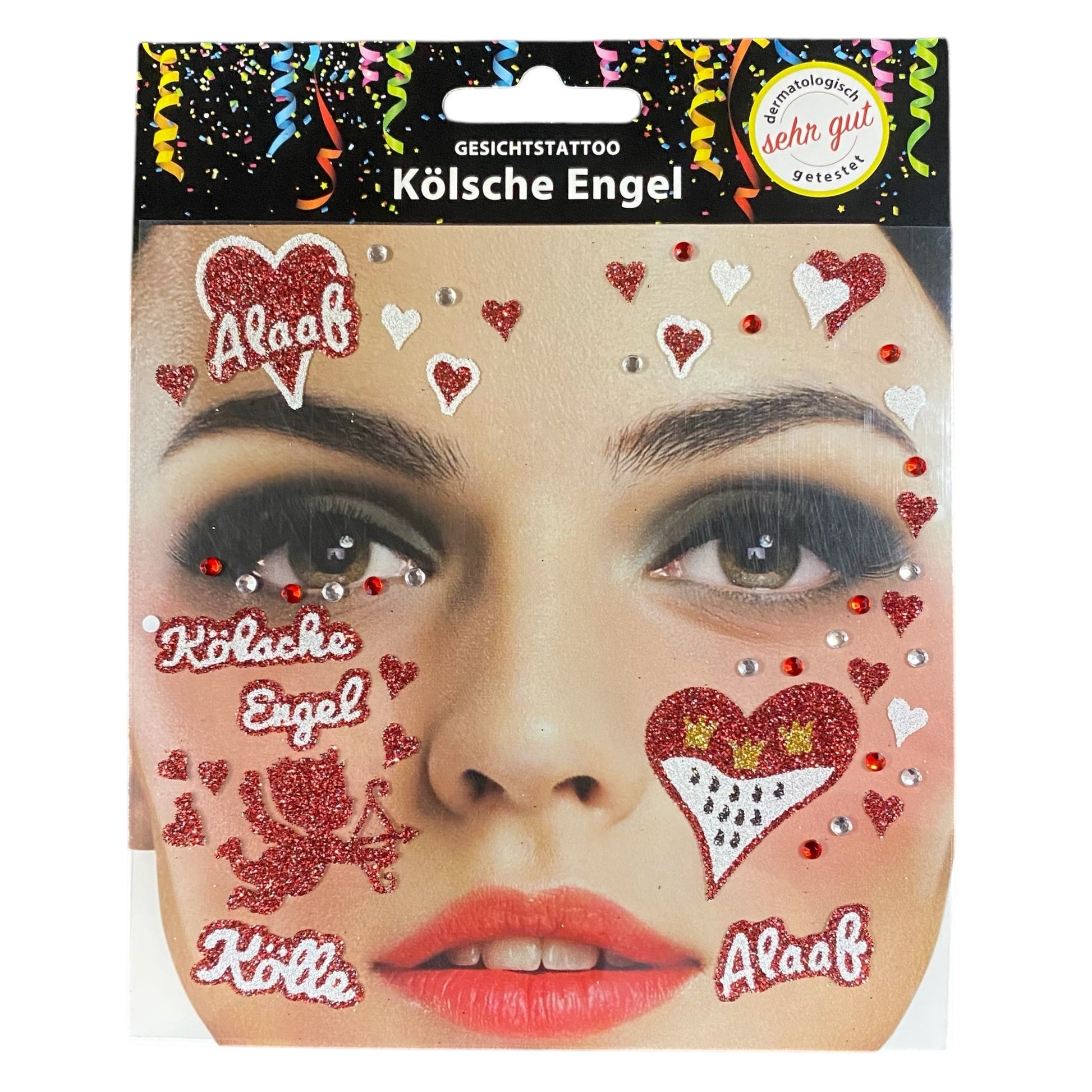 Gesichtstattoo zum aufkleben kölsche Engel