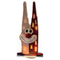Schmitzens Karneval Deko Lampe mit Kölner Dom, Clownsgesicht und beleuchteten Fenstern auf weißem Hintergrund