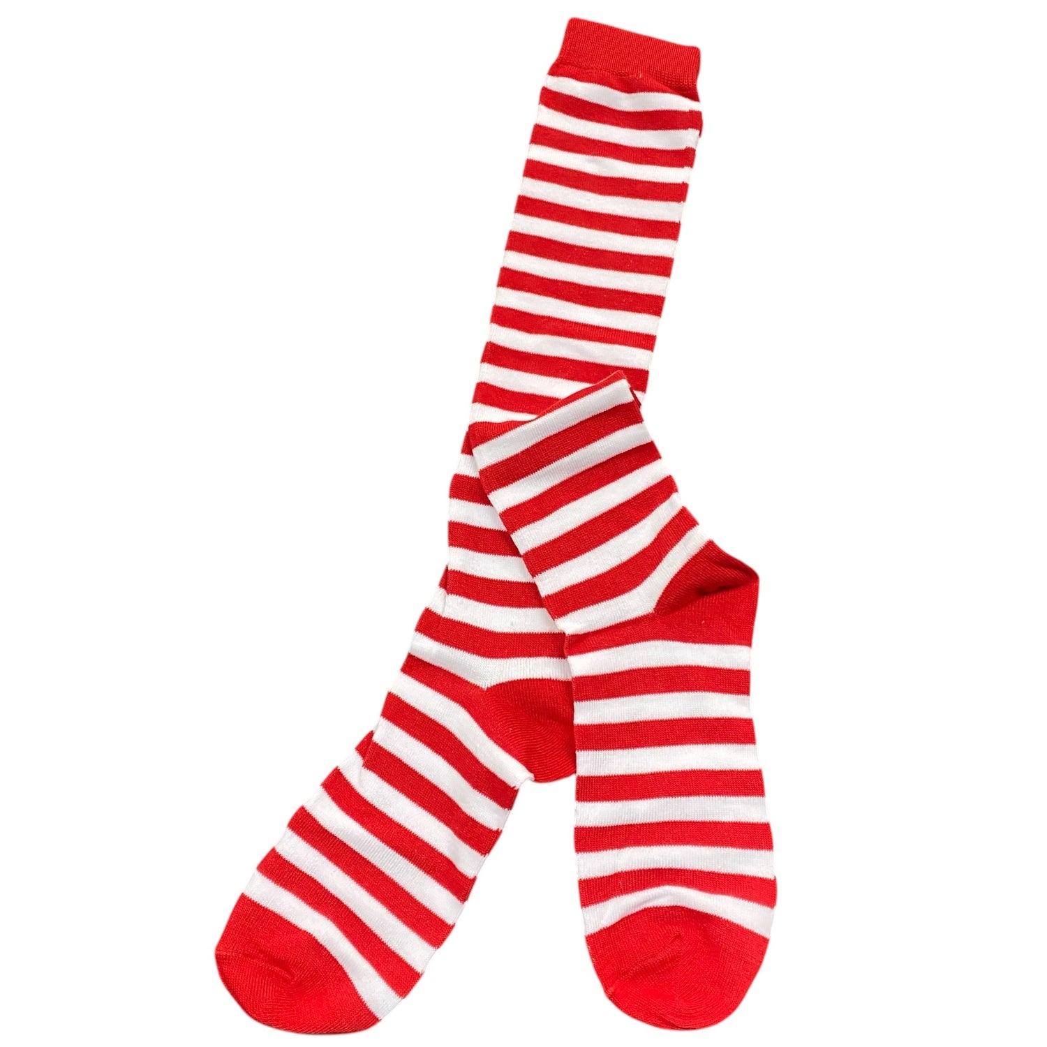 Kniestrümpfe, Ringelsocken in rot weiß 