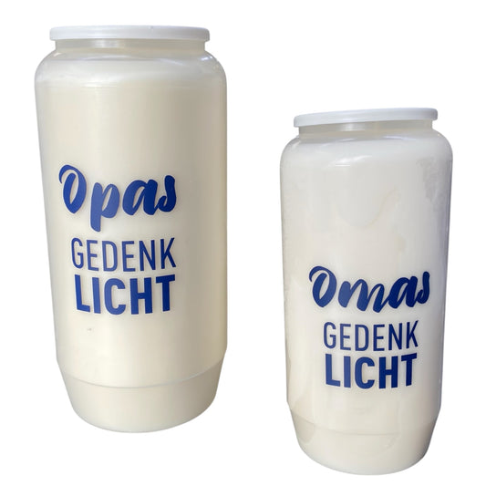 Gedenkkerze mit Spruch für Oma & Opa
