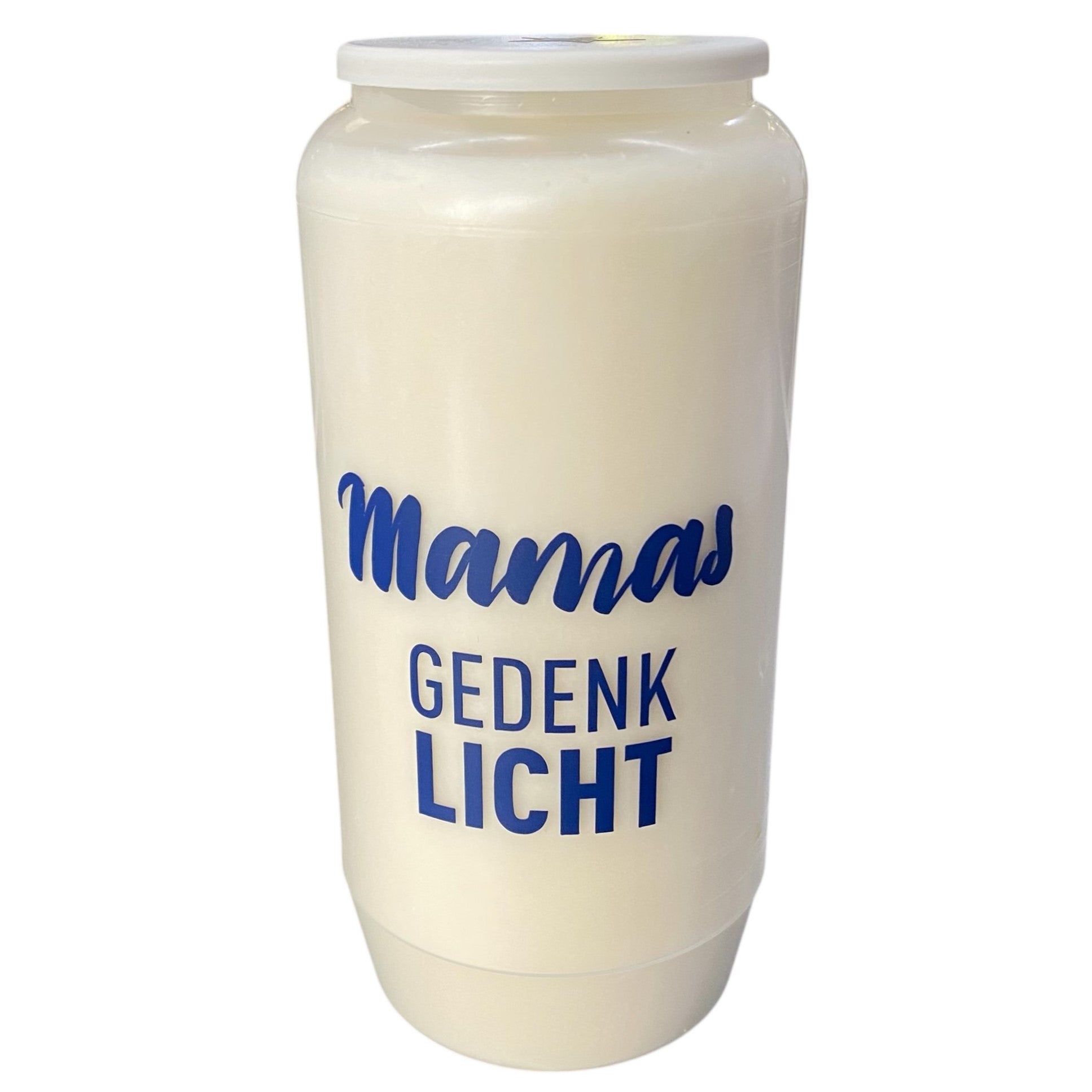 Gedenkkerze mit Spruch Mamas Grablicht 
