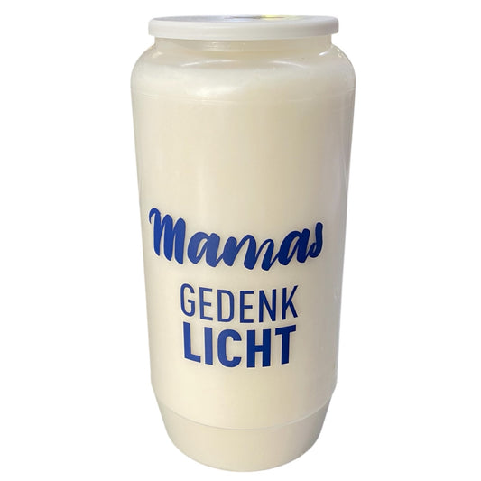 Gedenkkerze mit Spruch Mamas Grablicht 