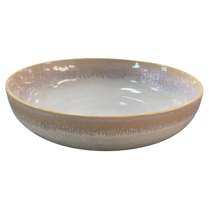 Stoneware Suppenteller in Sandfarben mit natürlichem Farbverlauf im Boho-Stil