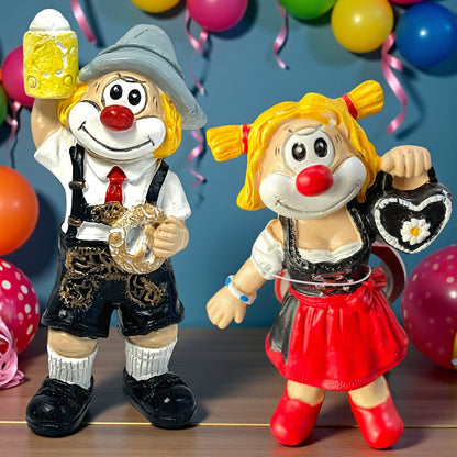 Schmitzens Karneval Deko Clown Bayrisch Dirndl Mini 9 cm