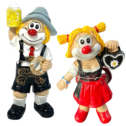Schmitzens Karneval Deko Clown Bayrisch Dirndl Mini 9 cm