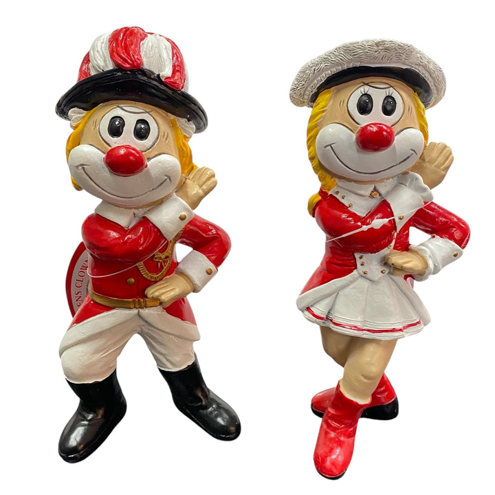 Karneval Clown Dekofigur mit Herzen Rot Weiß 21 cm main image 0