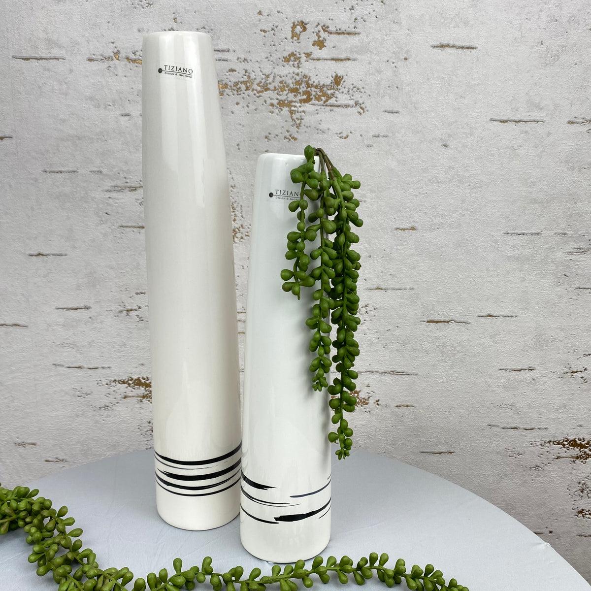 Tiziano Keramik Dekoration Blumenvase Weiß Limena Sopra – Funkelherz