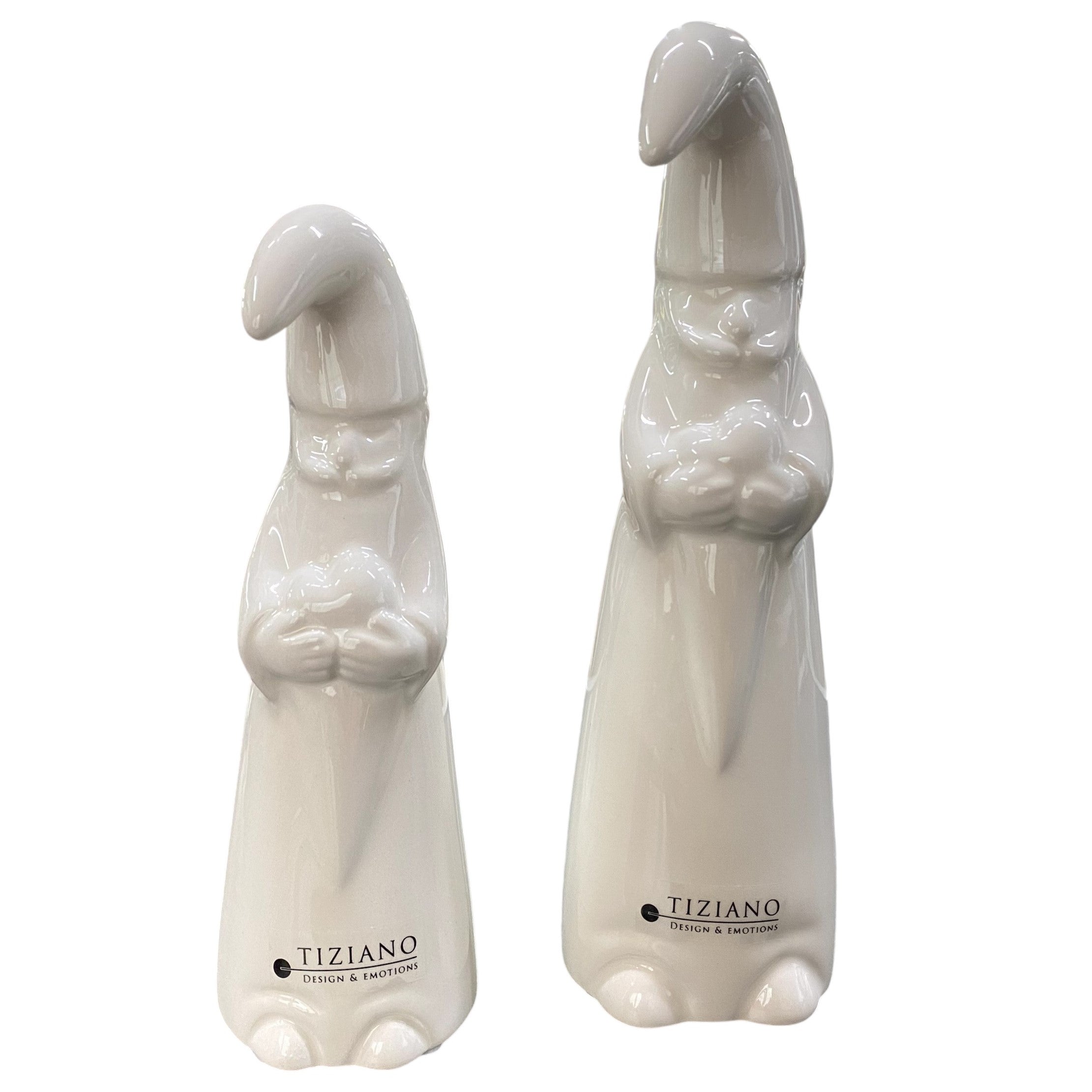 Keramik Weihnachtsmann Figur, Rot, 7cm – Festliche